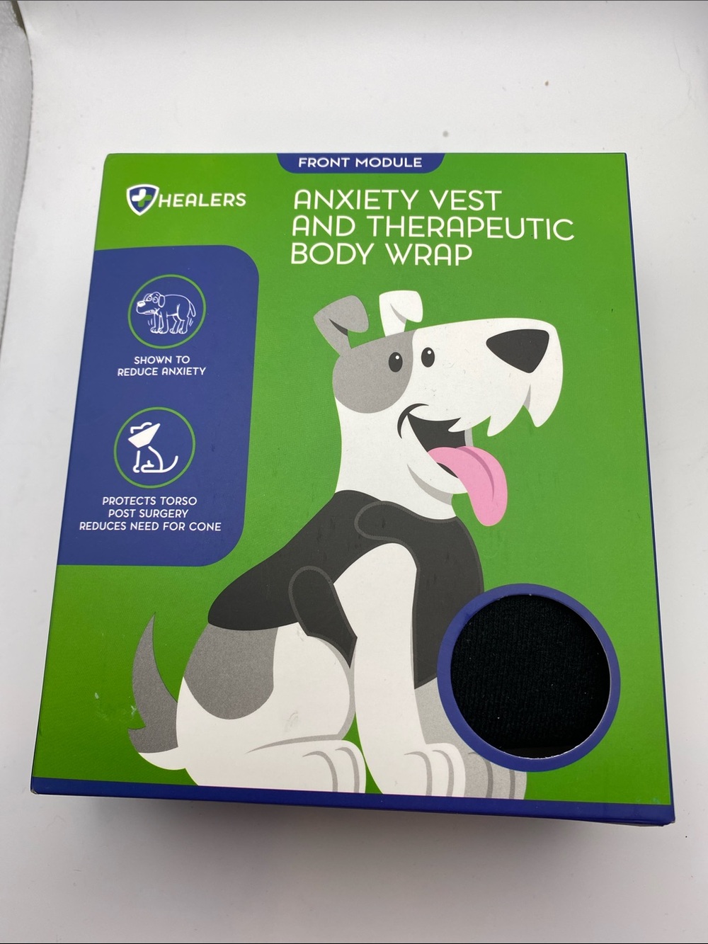 Anxiety Vest & Therapeutic Body Wrap for Dogs — Black